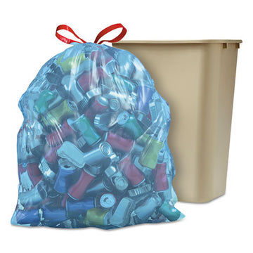 Glad® Tall Kitchen Blue Recycling Bags, 13 Gal, 0.9 Mil, 27.38" X 24", Translucent Blue, 45-box freeshipping - TVN Wholesale